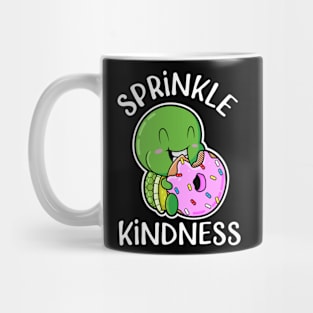 Baby Turtle Eating a Sprinkled Doughnut Sprinkle Kindness Mug